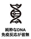 純粋なDNA免疫反応が皆無